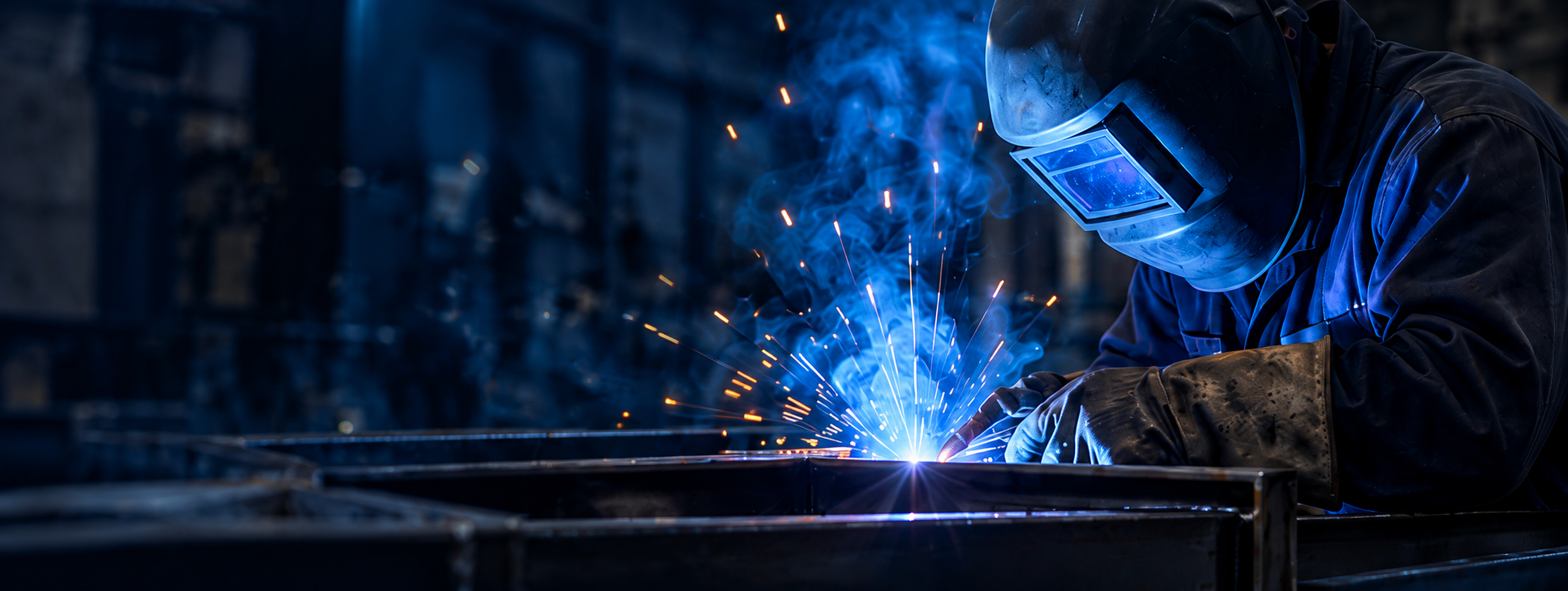 Soldagem industrial em caldeiraria