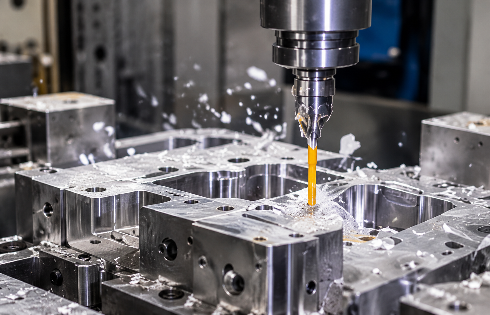 Usinagem de peças de precisão em centro CNC